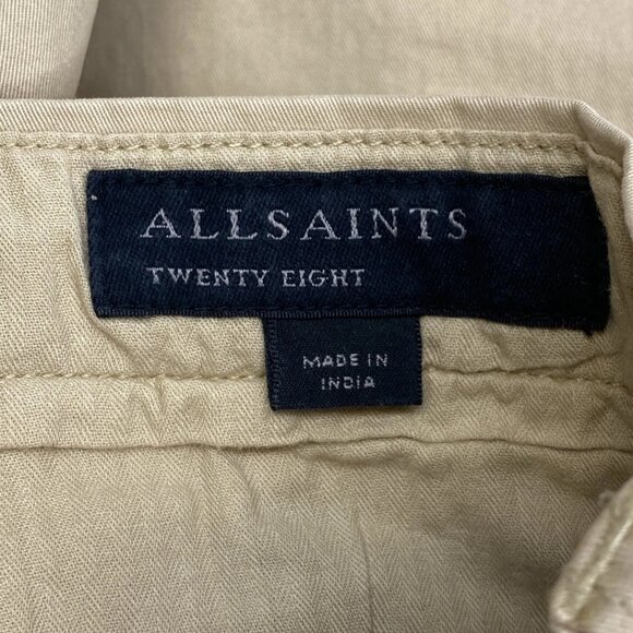 AllSaints Men’s Elm Slim Trouser – Stone Taupe Beige – Size 28 - Picture 4 of 9